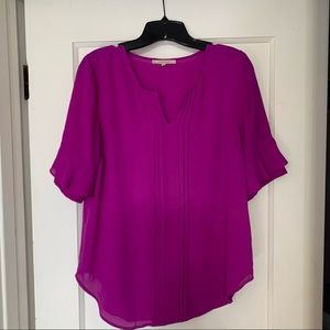 Women’s Blouse Short Sleeve Purple
